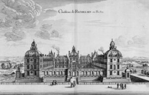 Une gravure d'époque représentant le château de Richelieu