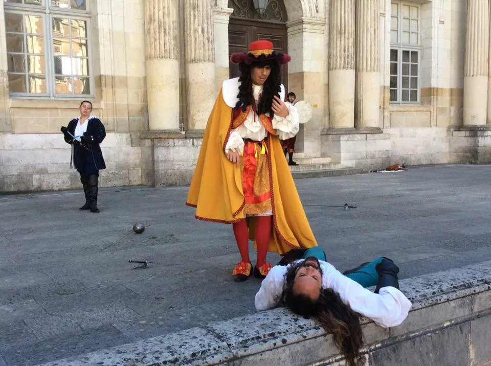 Spectacle d'escrime au Château de Blois