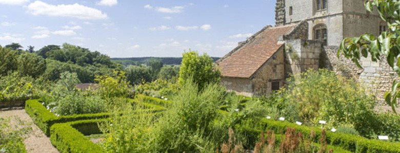 Château de Châteaudun, le jardin potager et le pignon sud de l