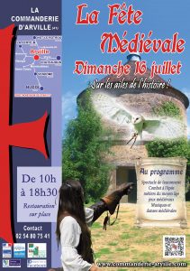 affiche fête médiévale Commanderie de l'Arvillé - My Loire Valley