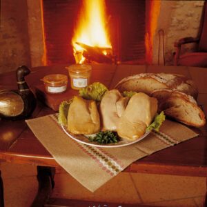 Assiette de foies entiers - ferme de la faubonnière