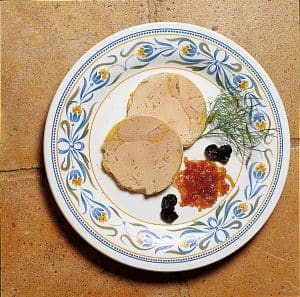 Assiette foie gras coupé - ferme de la faubonnière