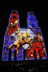 Son et lumière sur la cathédrale Sainte-Croix d'Orléans 2018 © J Grelet