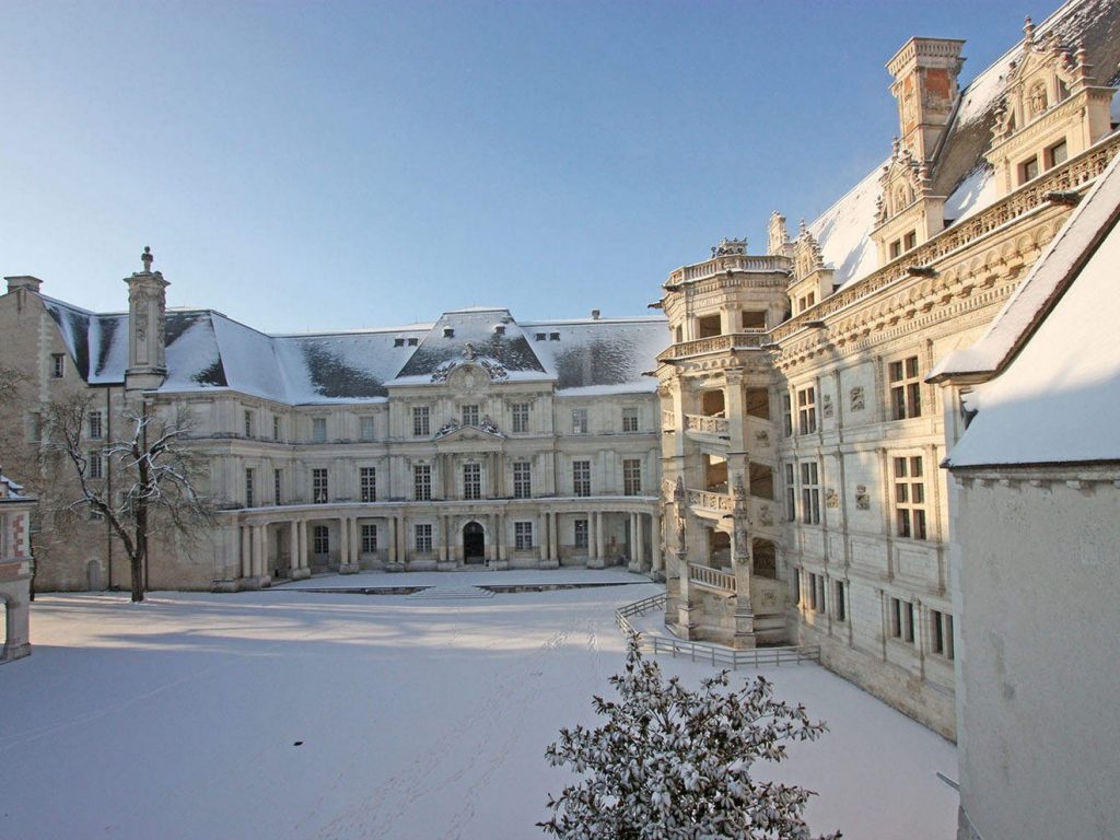Château royal de Blois sous la neige