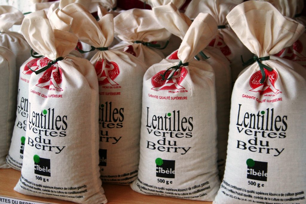 Lentille verte du Berry Label Rouge legume specialite berrichonne