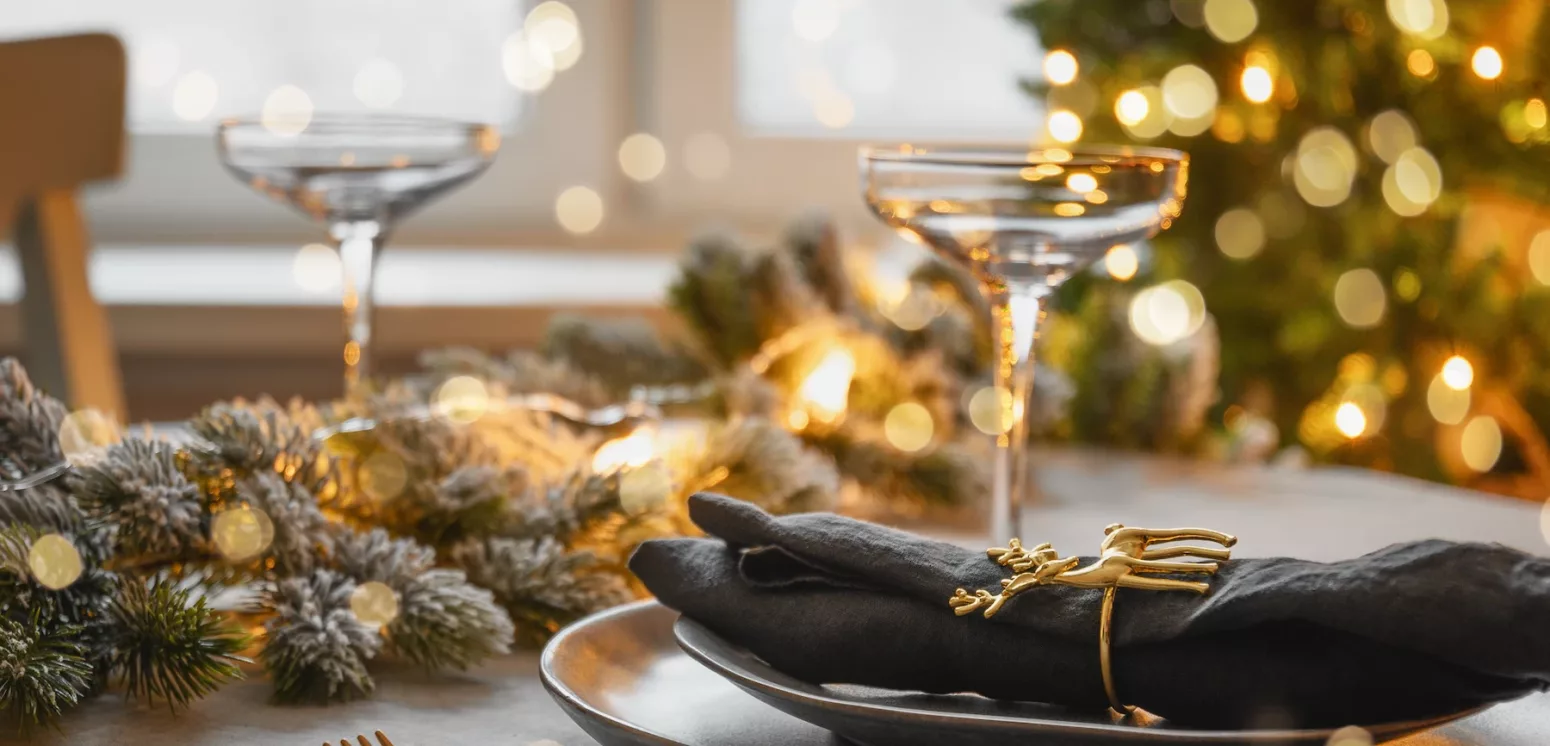 Table décorée pour Noël