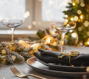 Table décorée pour Noël