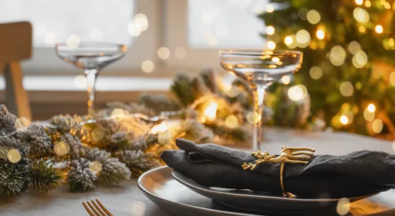 Table décorée pour Noël