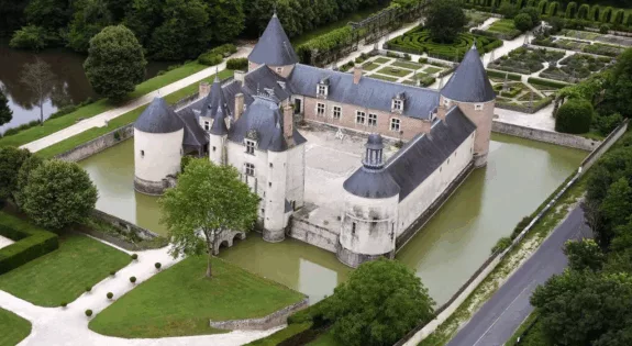 Chateau de Chamerolles vue aérienne