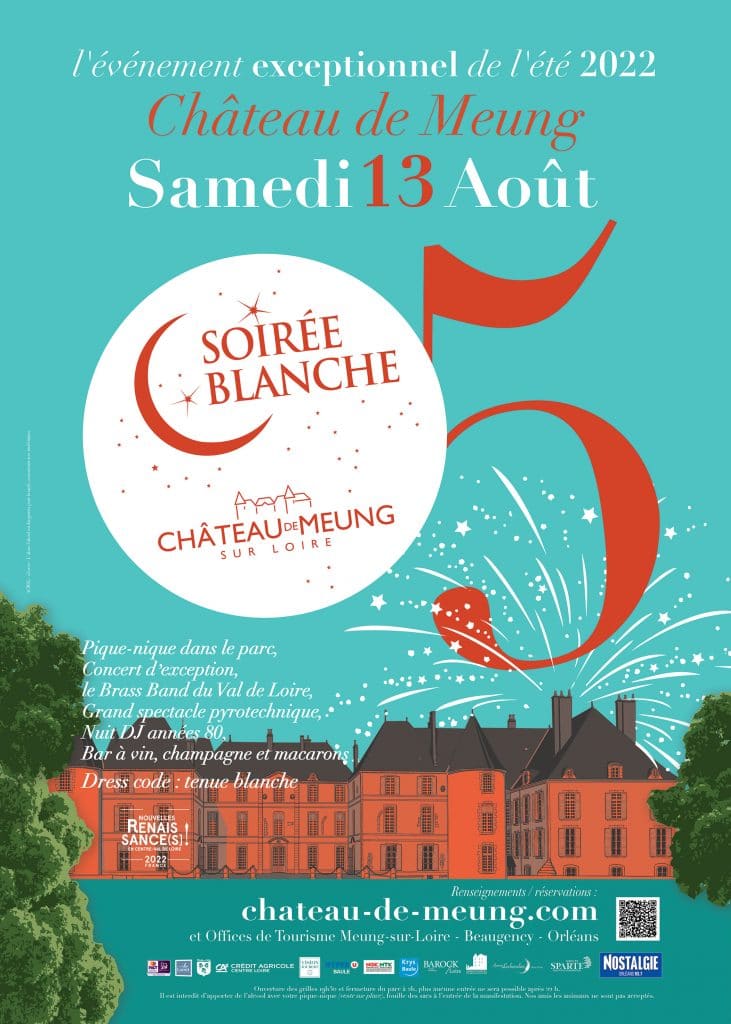 soirée blanche château de meung sur loire