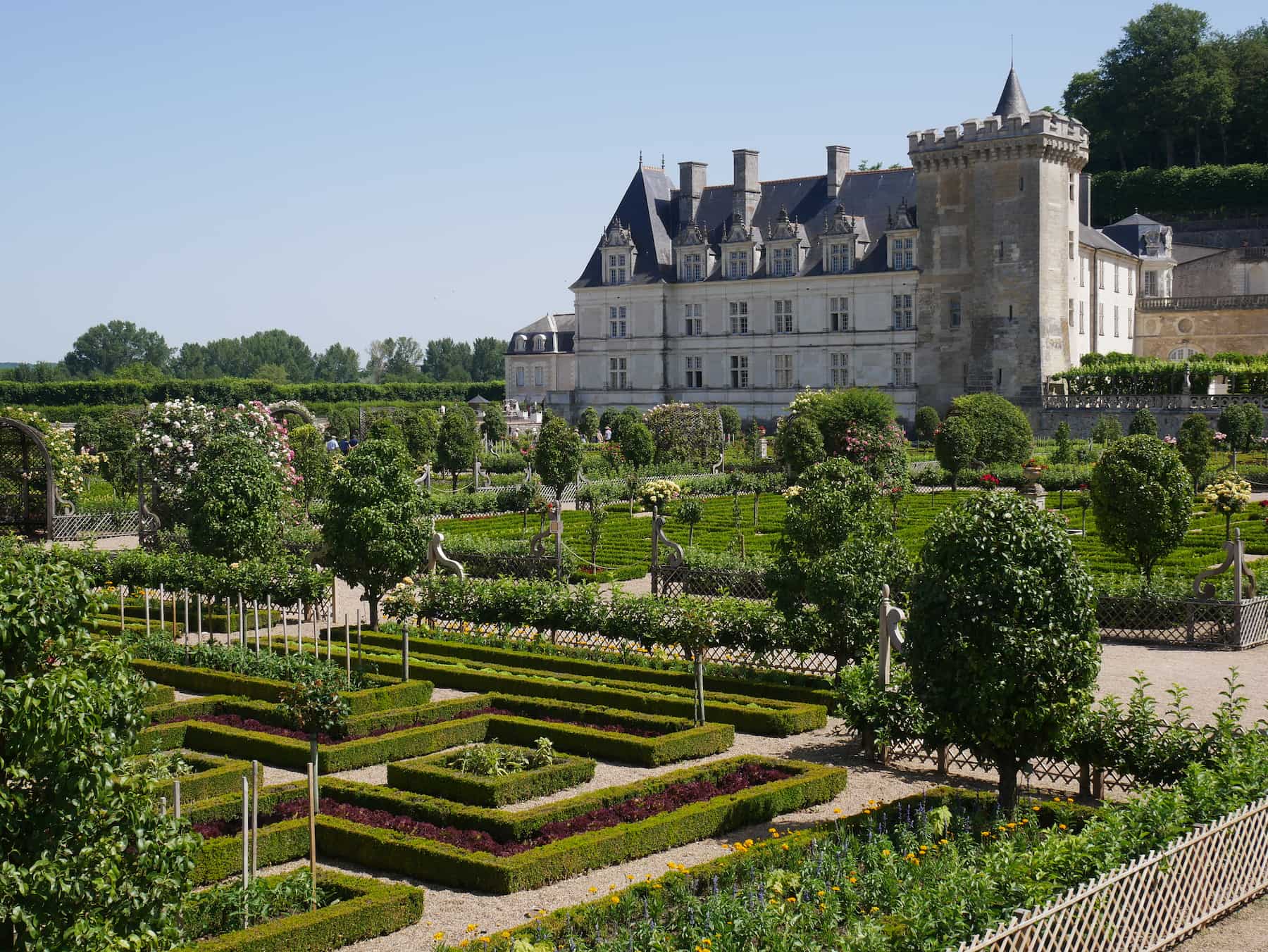 Le château de Villandry et ses jardins.