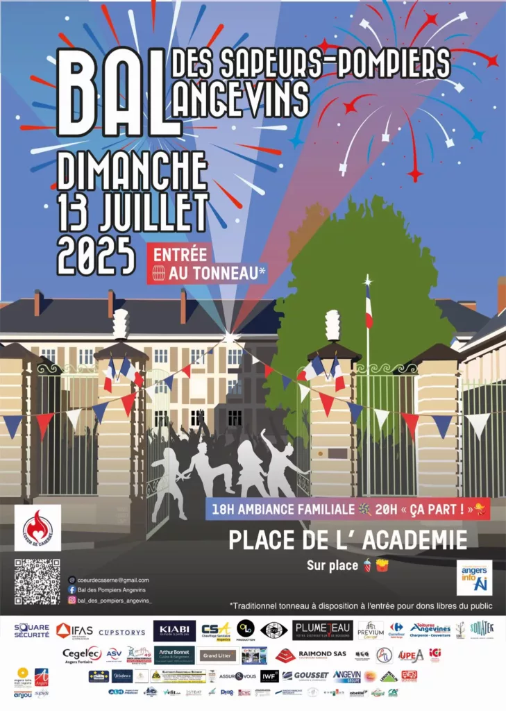 Bal des Pompiers Angevins  18H ouverture 20h ça commence place de l'académie