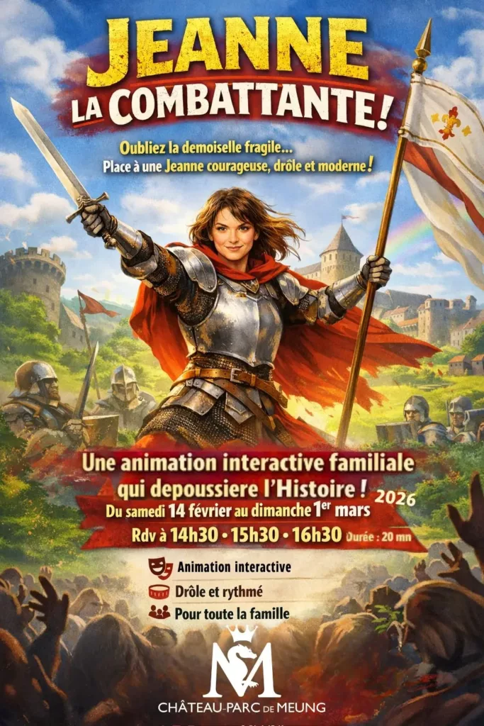 jeanne la combattante chateau de meung-sur-Loire idée de sorties pour les enfants le weekend et pendant les vacances 2026