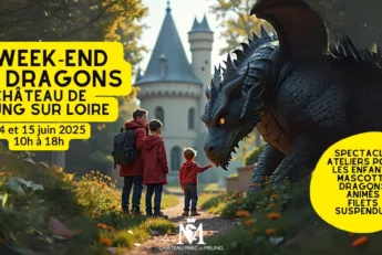 le-weekend-des-dragons-Chateau-parc-de-Meung-sur-Loire 14 15 juin 2025 idee sortie enfant loiret 45
