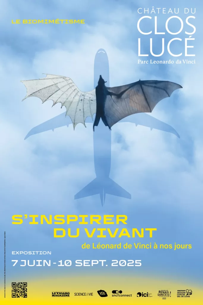 Affiche chateau du clos lucé léonard de vinci nouvelles renaissances 2025