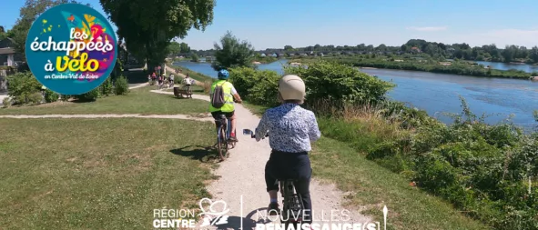 photo de cycliste en bord de loire qui participent aux échappées à vélo