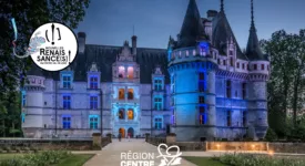 visuel pour les nouvelles renaissances de juillet 2025 avec un chateau éclairé en bleu