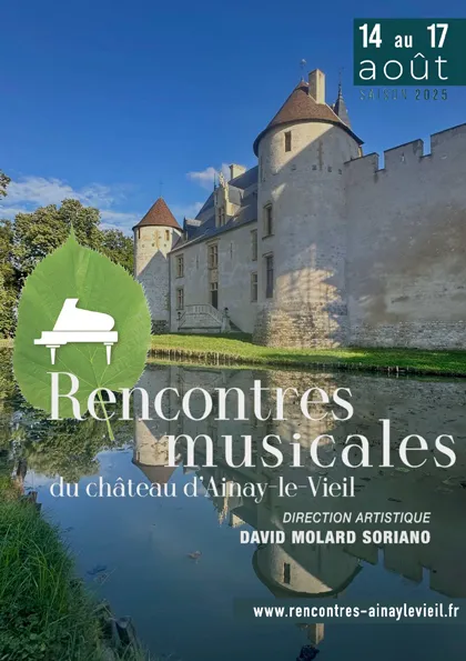affiche pour les rencontres musicales chateau d'ainay-le-vieil 