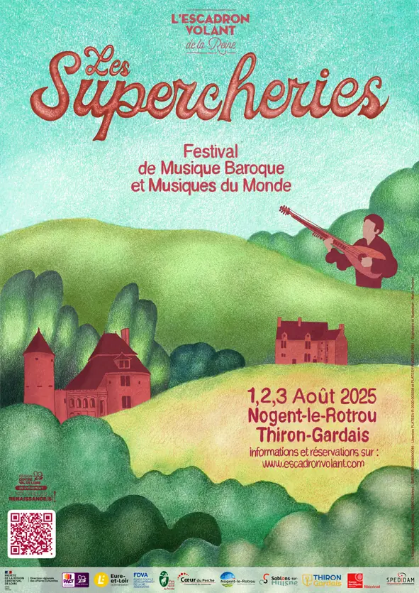 supercherie-ete-affiche-festival-musique-baroque-monde sytle dessin 