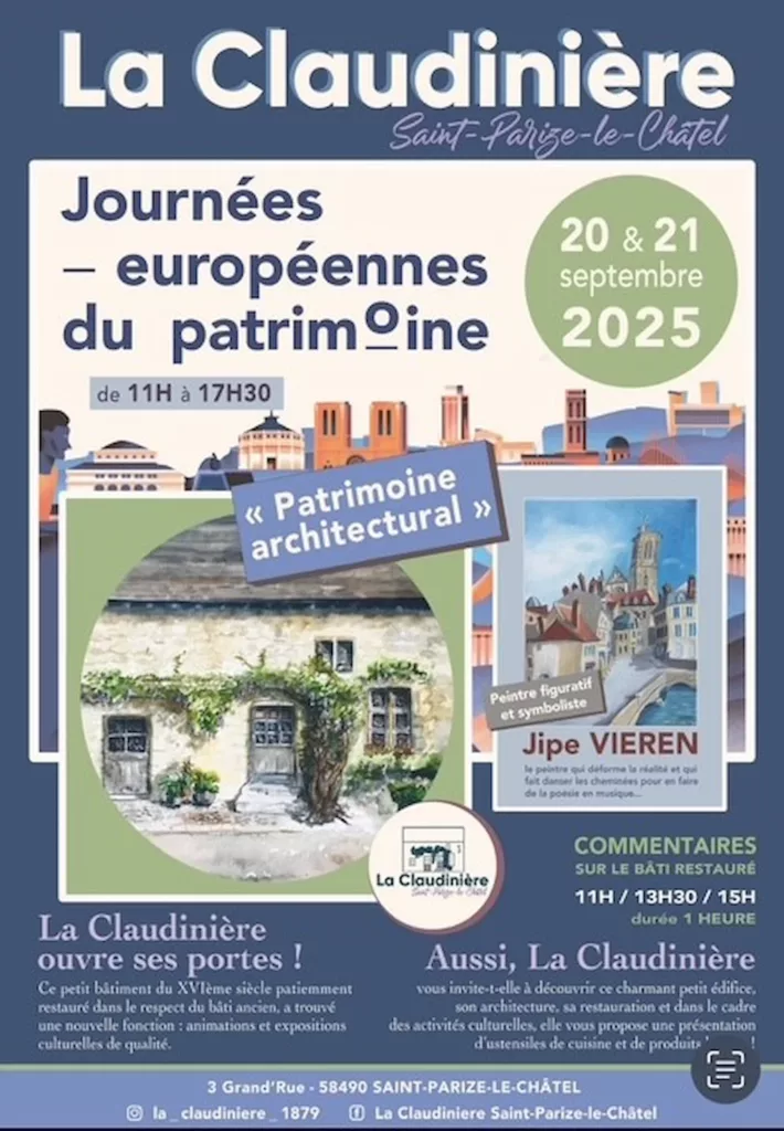 Journées européennes du patrimoine la claudinière