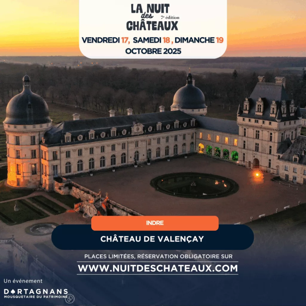 nuit des chateaux dans l'indre 2025 chateau de valencay
