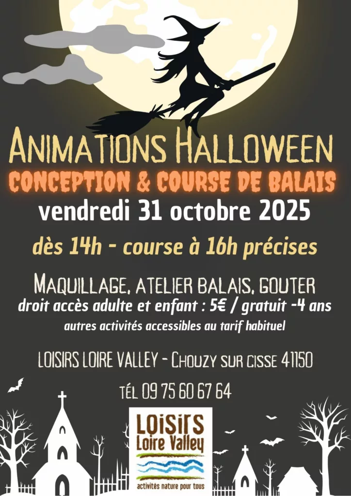 halloween 2025 à loisirs loire valley - course balais