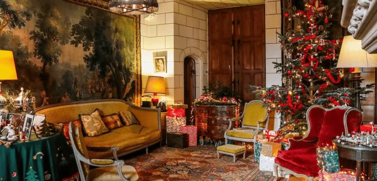 noel au chateau de montpoupon salon sapin