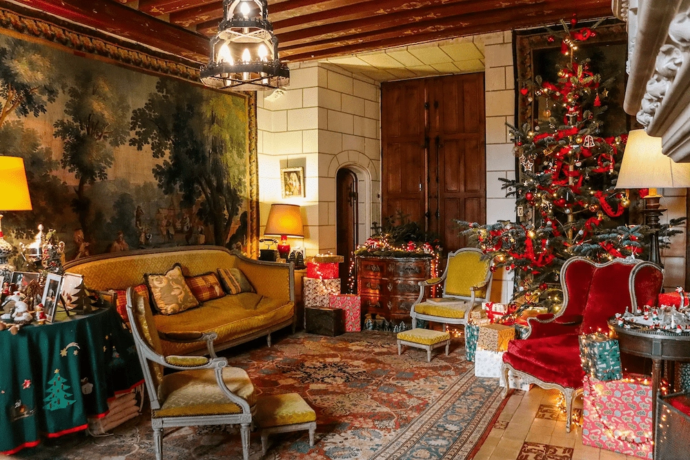 noel au chateau de montpoupon salon sapin
