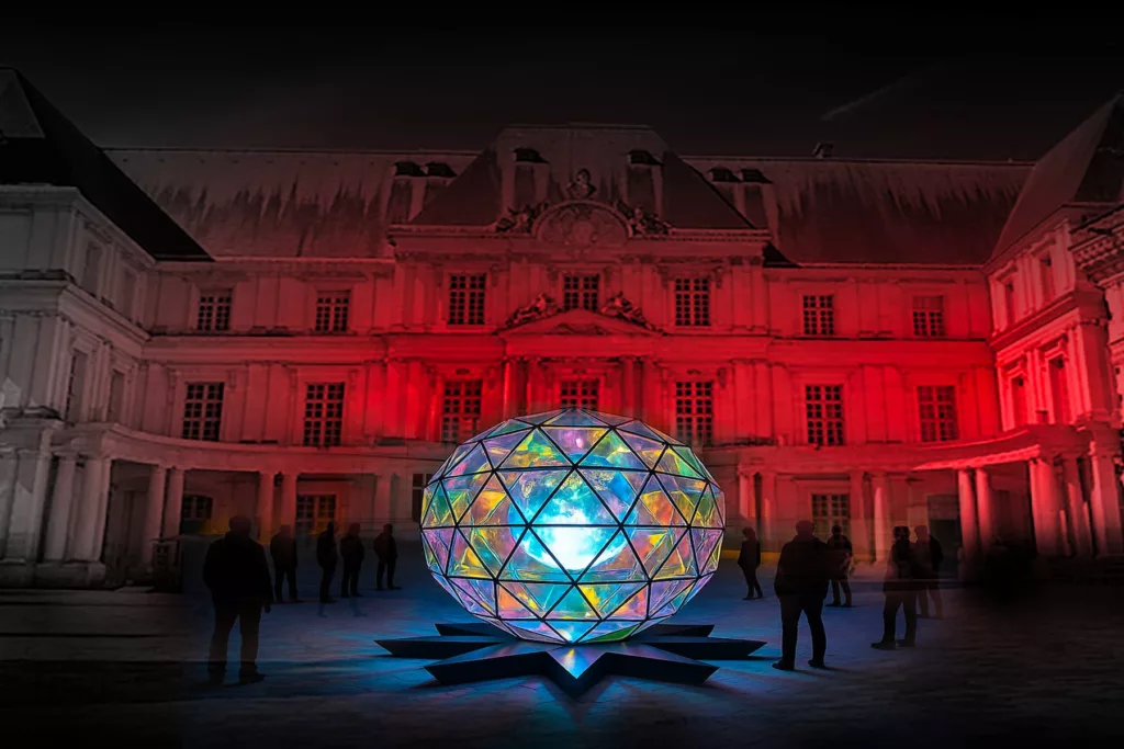 Lune dichroïque au Château royal de Blois Noel