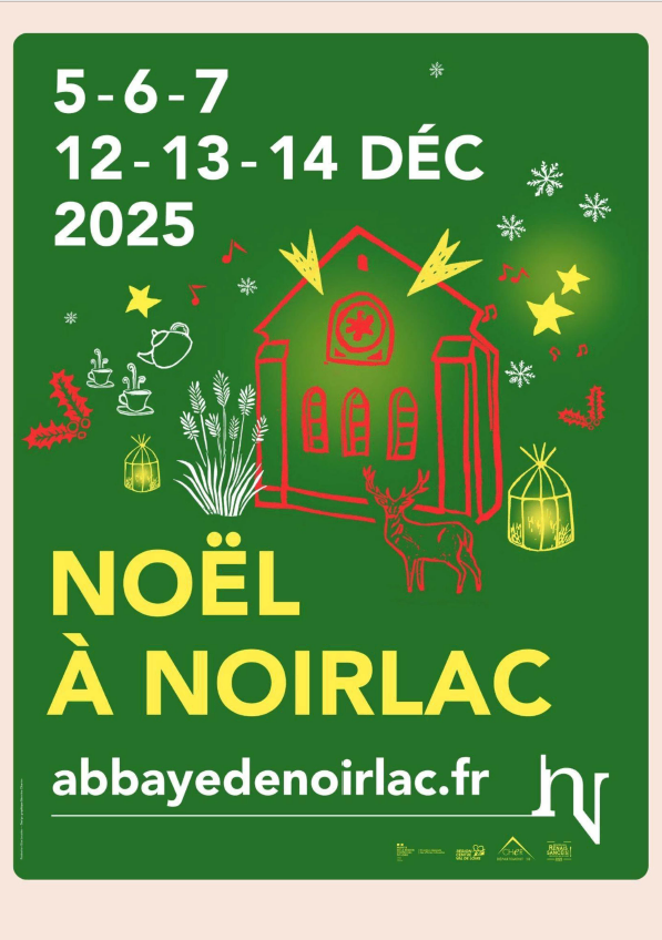 joyeux Noël en Val de Loire affiche noel abbaye de noirlac 2025